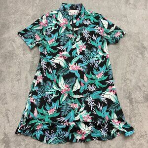 Tommy Bahama Golf Dress Womens XL Multicolor Short Sleeve Tropical Active